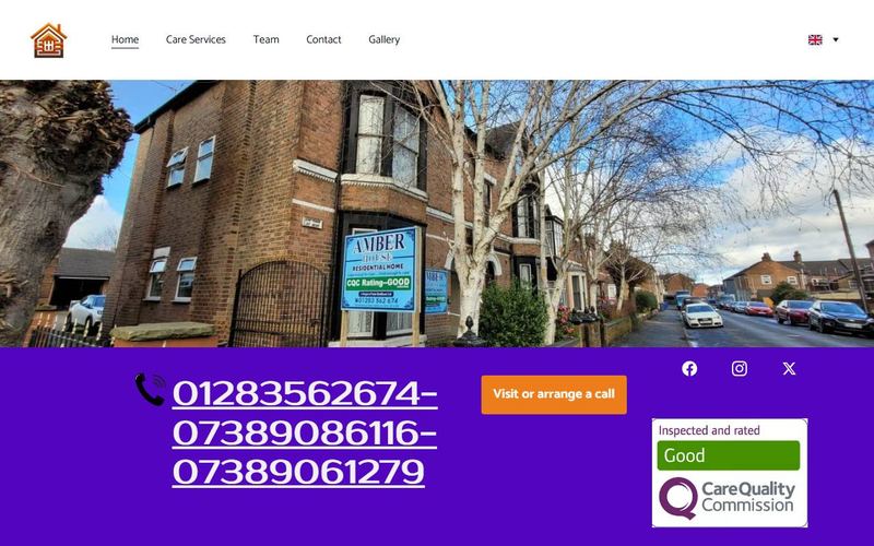 Amber House Care website