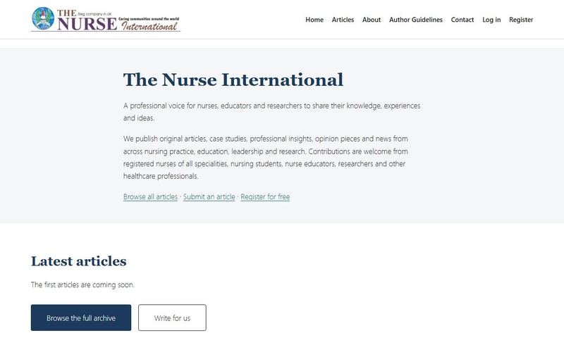 The Nurse International journal website